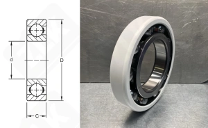 Подшипник 224 (70) (6224C3VL0241) радиальный шариковый токоизолированный 120-215-40 мм