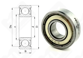 Подшипник 1000098 ZZ (698ZZ) радиальный шариковый 8-19-6 мм