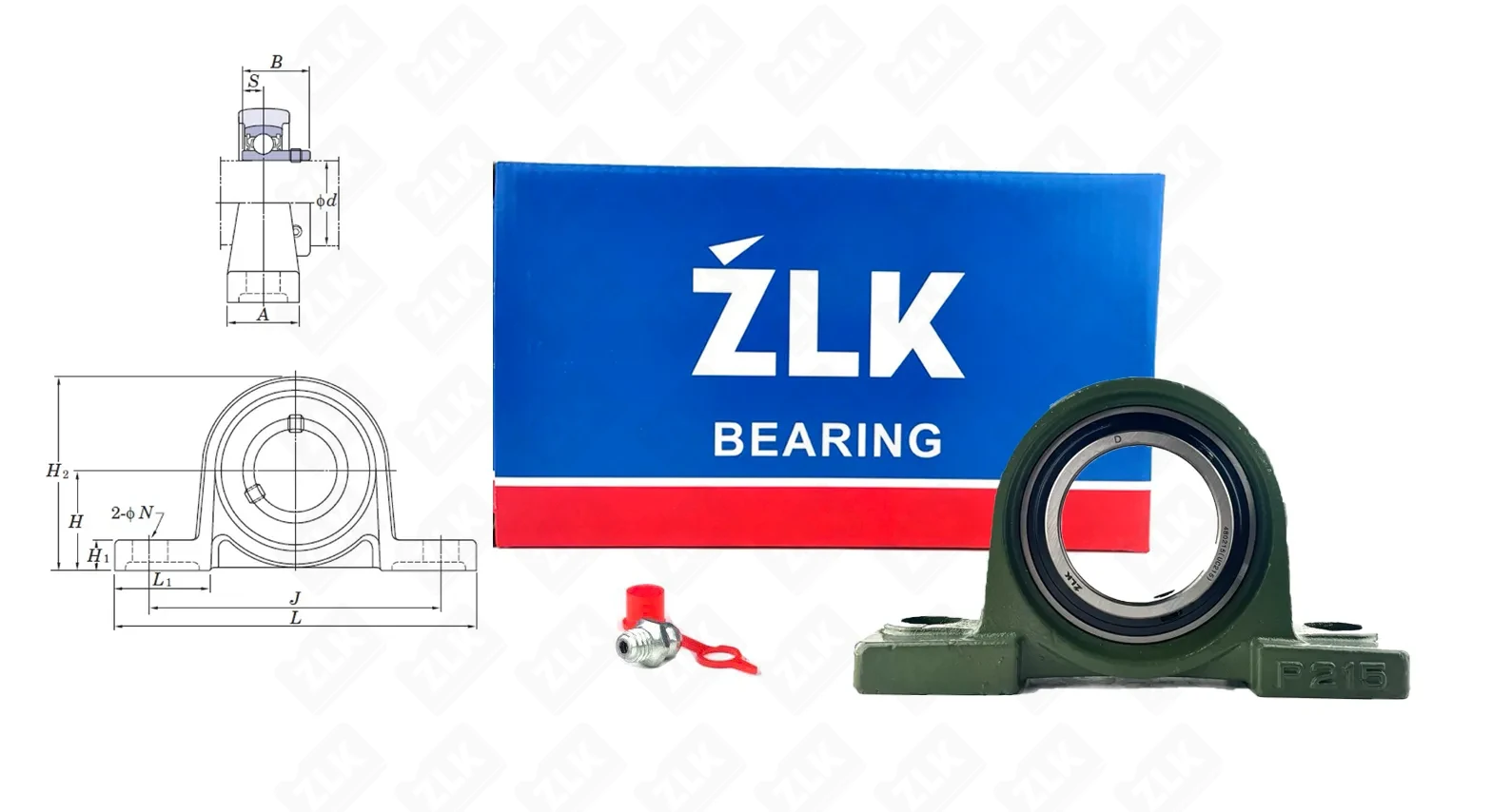 Подшипник корпусный 480215UCP (UCP215) 75×163×275 мм ZLK