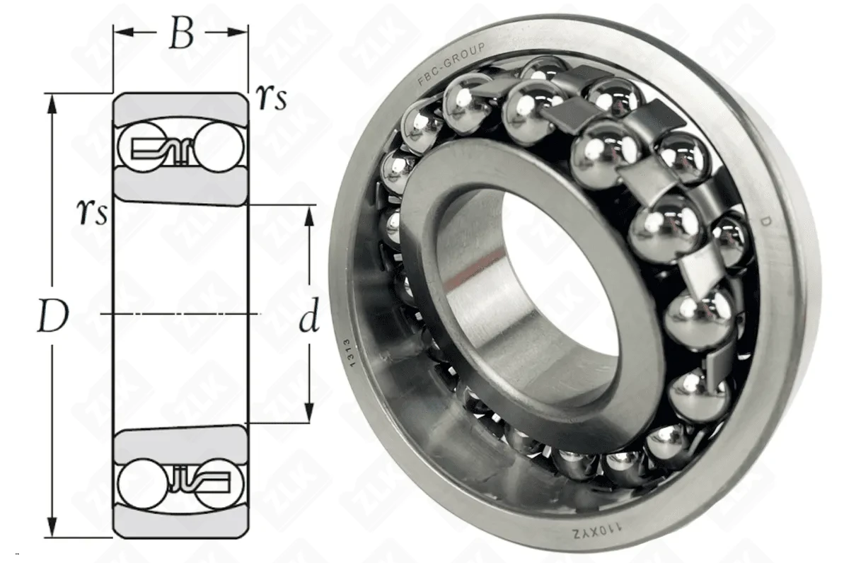 Подшипник шариковый 1313 (1313) 65×140×33 мм FBC