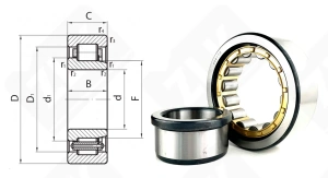 Подшипник 42617 Л (NJ2317M) радиальный роликовый 85-180-60 мм