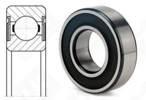 Подшипник 1000804 2RS (618042RS,68042RS) радиальный шариковый 20-32-7 мм