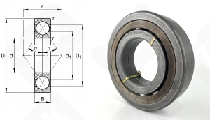 Подшипник 176317Л (ЕШ2) (QJ317) радиально-упорный шариковый 85-180-41 мм