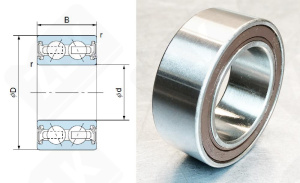 Подшипник 35BD219T1XDDUK-01 радиально-упорный шариковый 35-55-20 мм