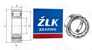 Подшипник 2217 (N217) радиальный роликовый 85-150-28 мм