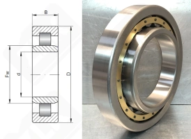 Подшипник 32220 Л (NU220М) радиальный роликовый 100-180-34 мм