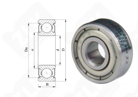 Подшипник 1000094 ZZ (694ZZ) радиальный шариковый 4-11-4 мм