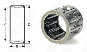 Подшипник K12x16x13 радиальный игольчатый 12-16-13 мм