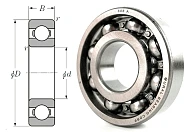 Подшипник шариковый 306 (6306) 30×72×19 мм Россия