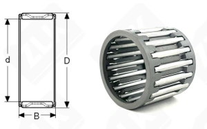 Подшипник K23x28x24 радиальный игольчатый 23-28-24 мм