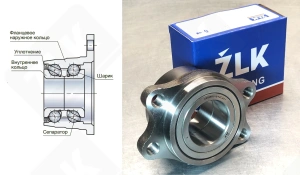 Подшипниковый ступичный узел 43BWK01BY2CA01 радиально-упорный шариковый 43-84-56 мм