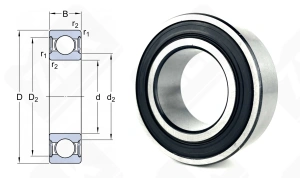 Подшипник 63006 2RS радиальный шариковый 30-55-19 мм
