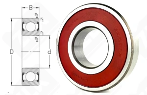 Подшипник 180309 (63092RS) радиальный шариковый 45-100-25 мм
