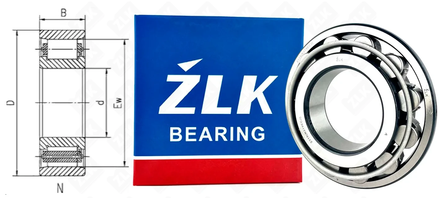 Подшипник роликовый 2319 (N319ECJ) 95×200×45 мм ZLK