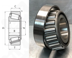 Подшипник 744/742 радиально-упорный роликовый конический 73,025-150,089-44,45 мм