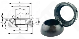 Подшипник GAC 30 S упорный шарнирный 30-55-17 мм