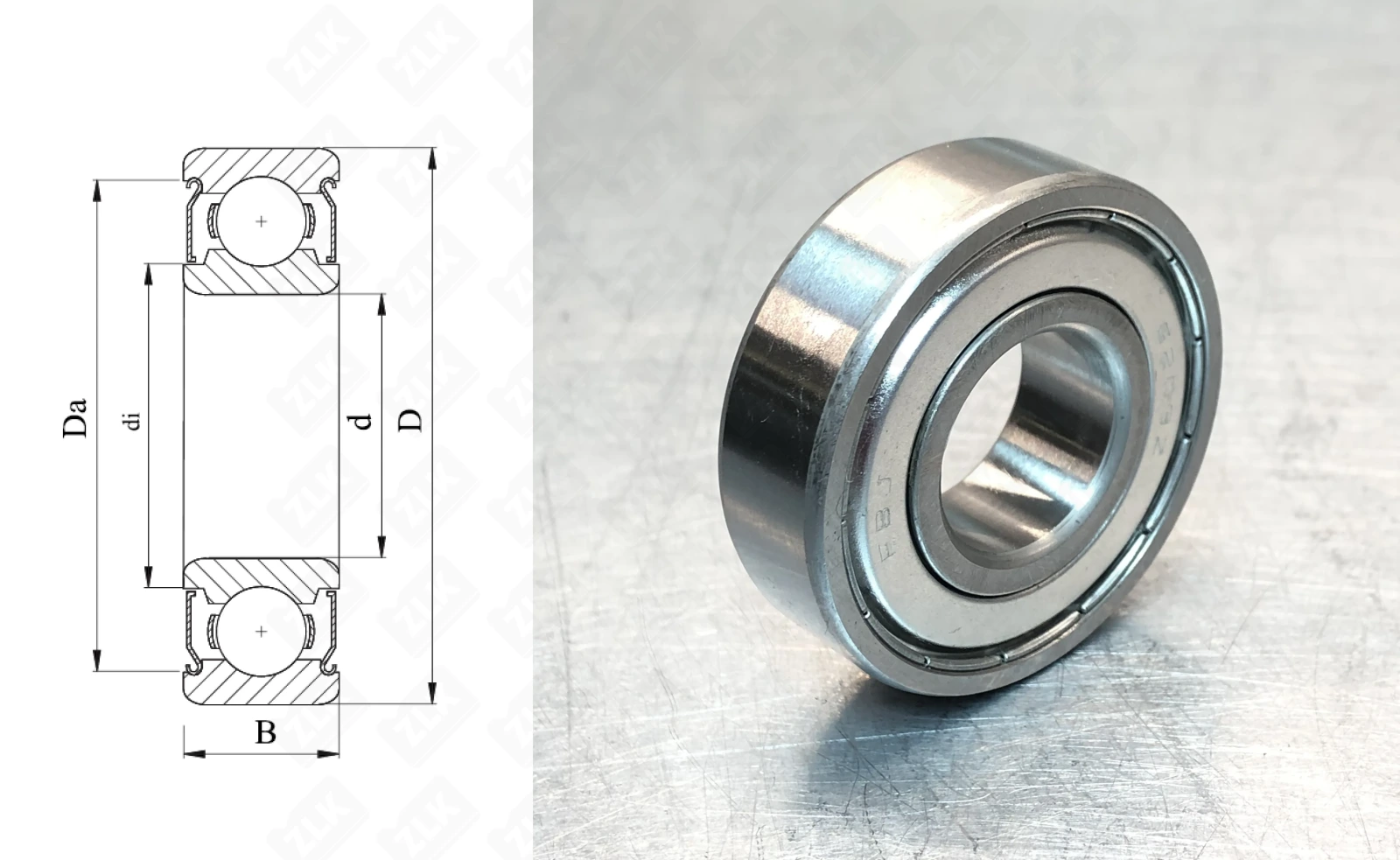 Подшипник шариковый 80205 (62052Z) 25×52×15 мм SKF оригинал