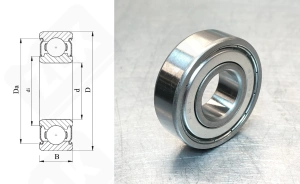 Подшипник 80202 (6202ZZCM) радиальный шариковый 15-35-11 мм