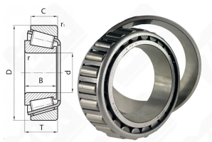 Подшипник VKHB2041 радиально-упорный роликовый конический 82,5-140-37 мм