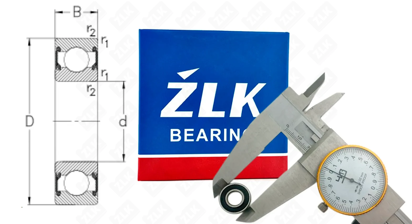 Подшипник шариковый 1000099 2RS  (6992RS) 9×20×6 мм ZLK