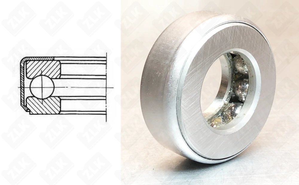 51306 BCL как упорный без сепаратора вращается 1 кольцо (B13) ZLK