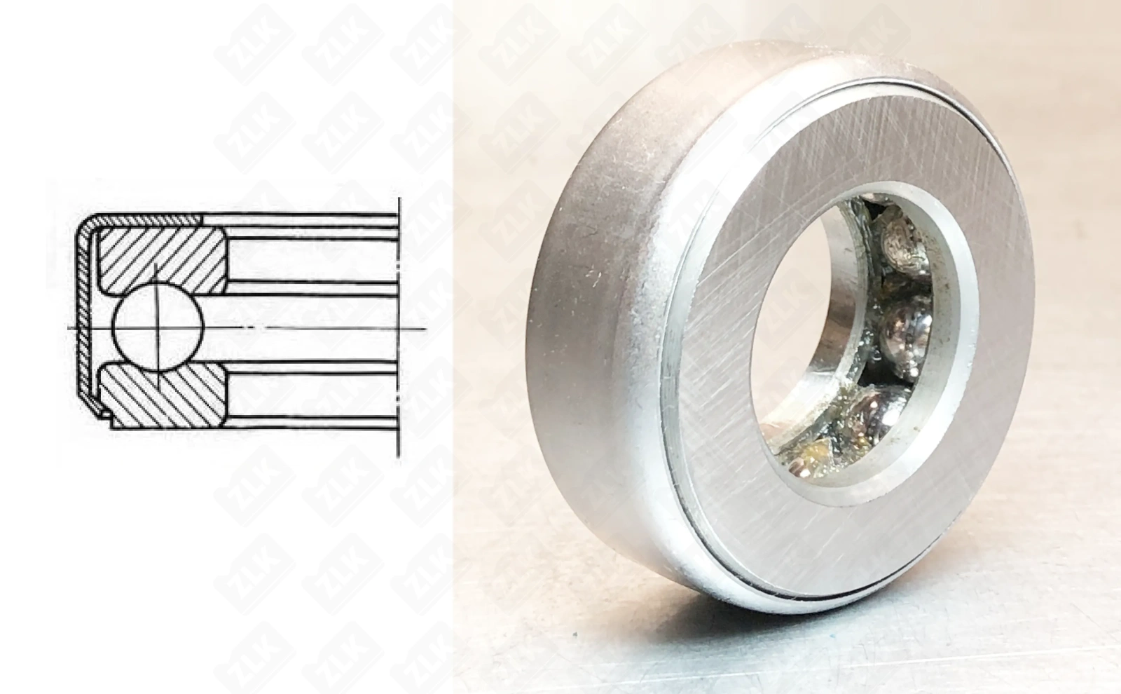 Подшипник шариковый 51305 BCL  (51305) 25×52×18 мм ZLK