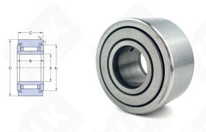 Подшипник игольчатый  (NATR17) 17×40×21 мм