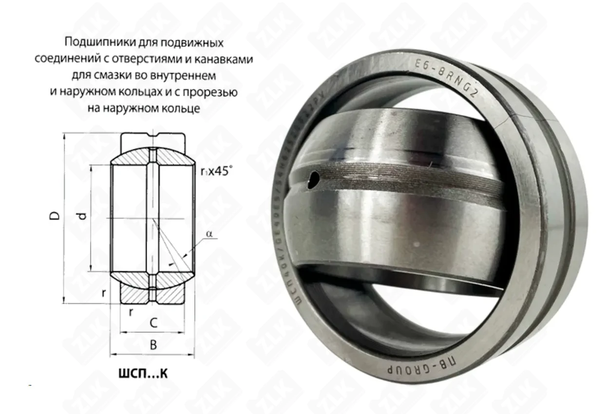 Подшипник шарнирный ШСП40 (GE40ES) 40×62×28 мм ПВ
