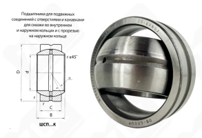 Подшипник ШСП40 K (GE40ES)  шарнирный 40-62-28 мм