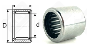 Подшипник HK16202RS радиальный игольчатый 16-22-20 мм