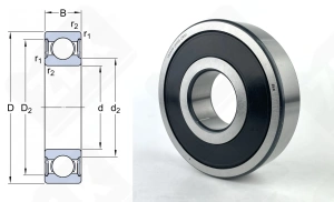 Подшипник 180409 (6409 2RS) радиальный шариковый 45-120-29 мм