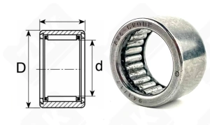 Подшипник 941/17 (HK1714) радиальный игольчатый 17-23-14 мм