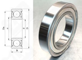 Подшипник 80112 (6012ZZ) радиальный шариковый 60-95-18 мм