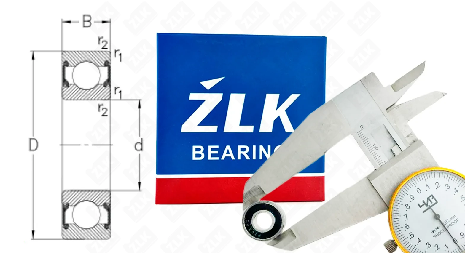 Подшипник шариковый 1000098 2RS (6982RS) 8×19×6 мм ZLK