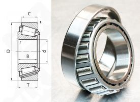 Подшипник LM501349/14 радиально-упорный роликовый конический 41,1-73,2-22 мм