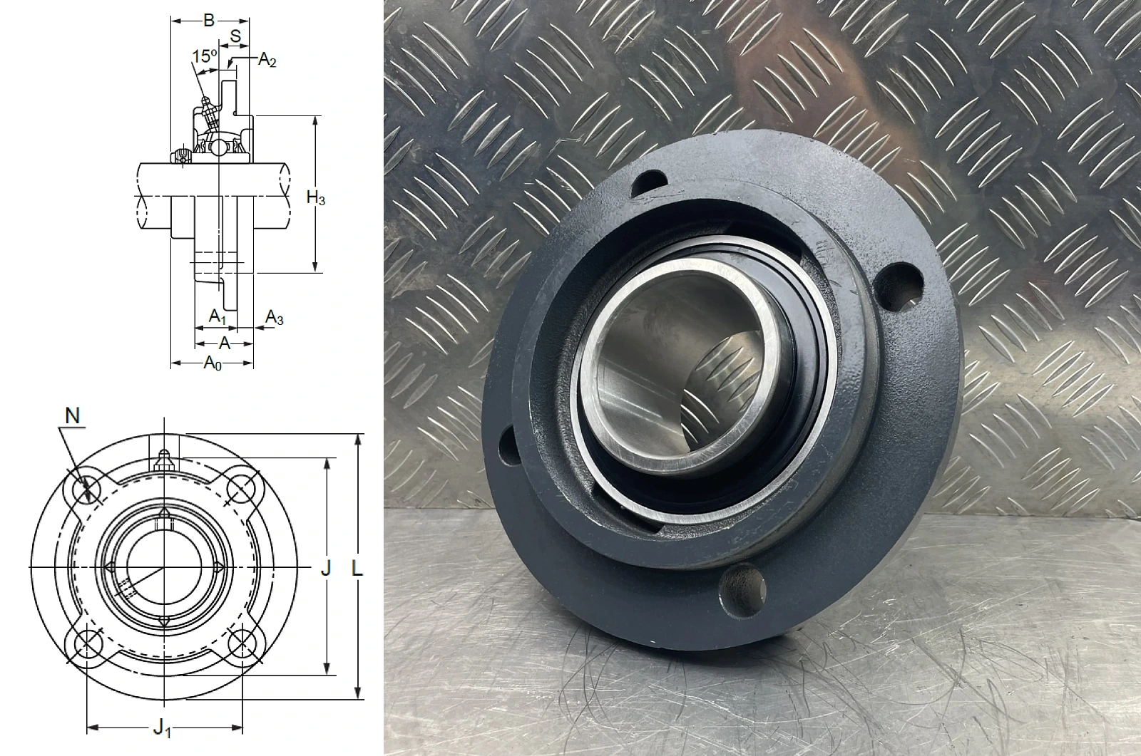 Подшипник корпусный  480215UCFC (UCFC215) 75×220×78 мм NSK оригинал