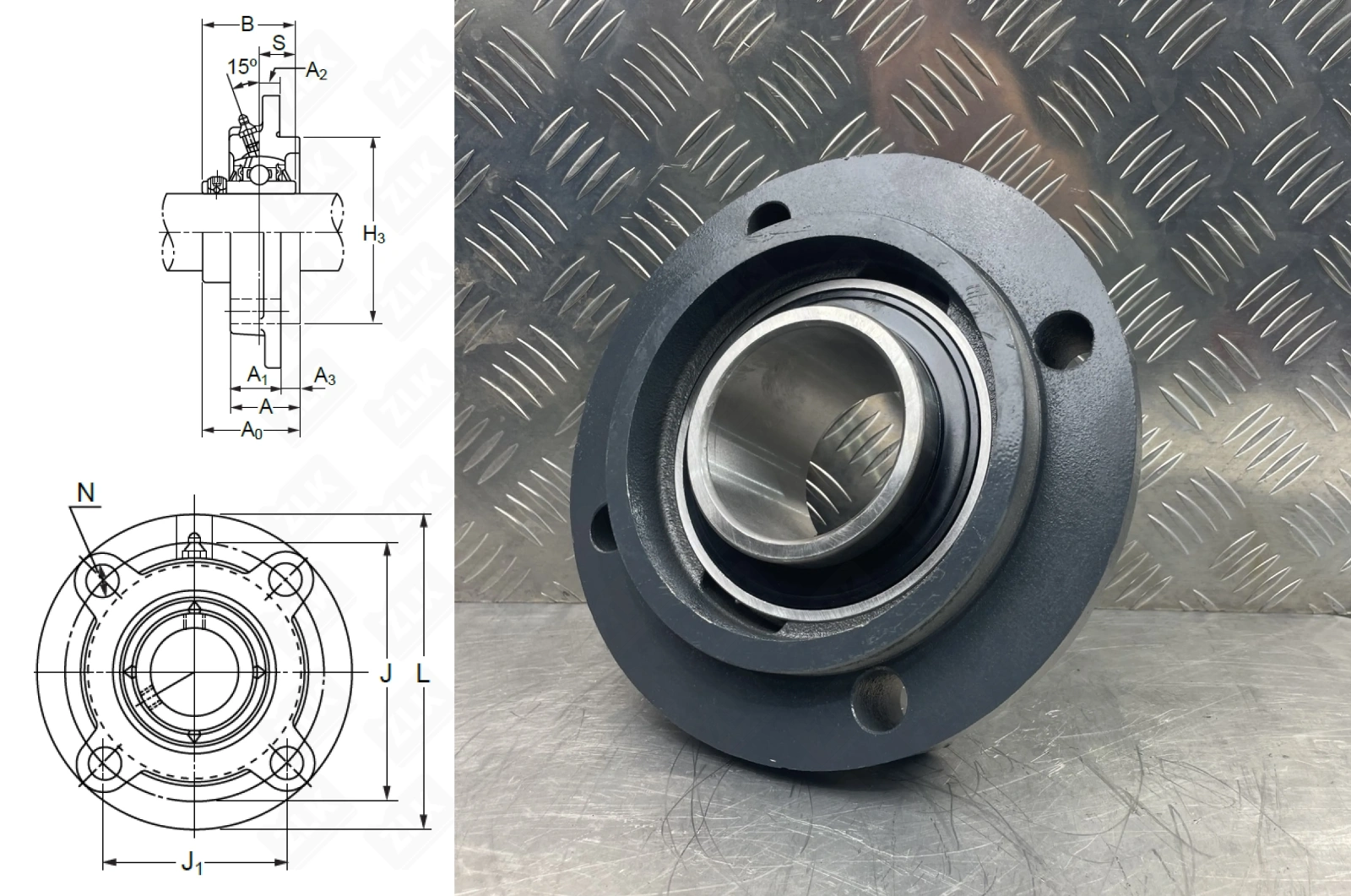 Подшипник корпусный  480215UCFC (UCFC215) 75×220×78 мм NSK оригинал
