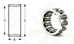 Подшипник K20x28x14 радиальный игольчатый 20-28-14 мм