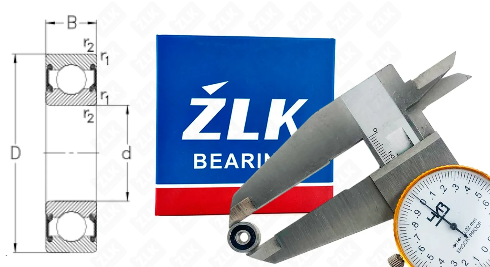 Подшипник шариковый 180014 (6042RS) 4×12×4 мм ZLK
