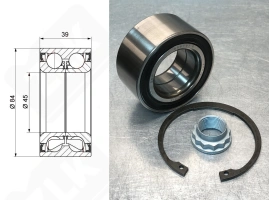 Подшипник VKBA757 радиально-упорный шариковый 45-83,6-38,8 мм