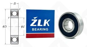 Подшипник 180201 (62012RS) радиальный шариковый 12-32-10 мм