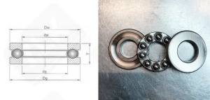 Подшипник 8201 (51201) упорный шариковый 12-28-11 мм