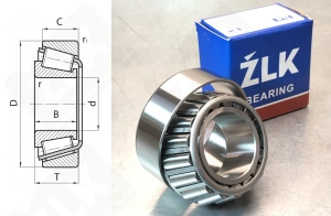 Подшипник 40KW01 радиально-упорный роликовый конический 40-80-34 мм