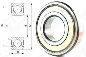 Подшипник 80310 (6310ZZCM) радиальный шариковый 50-110-27 мм
