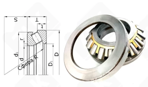 Подшипник 9039428 (29428) упорный роликовый самоустанавливающийся 140-280-85 мм
