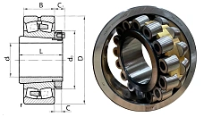 Подшипник роликовый 13628Н (22332ACKMBW33+H2332) 140×340×114 мм FBC