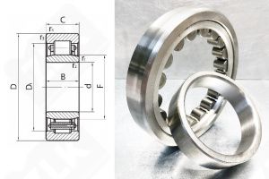 Подшипник 32219Е (NU219ECPC3) радиальный роликовый 95-170-32 мм