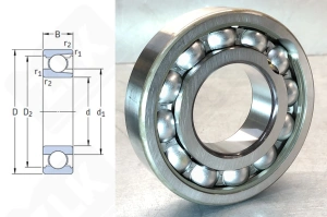 Подшипник 207311 (311) радиально-упорный шариковый 55-120-29 мм