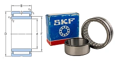 Подшипник игольчатый 4074911 (NA 4911) 55×80×25 мм SKF оригинал