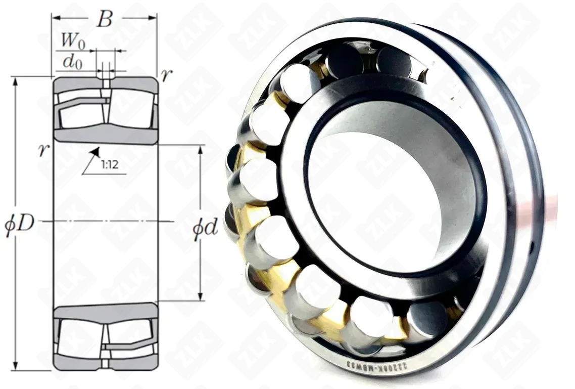 Подшипник роликовый 113508 Н (22208KMW33) 40×80×23 мм Craft
